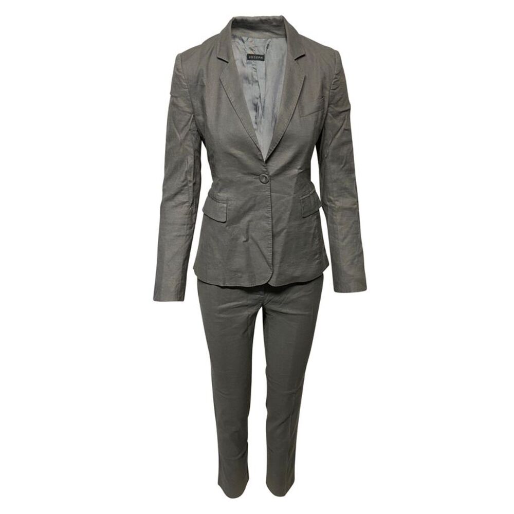 Joseph Suit Trouser Set in Grey Linen